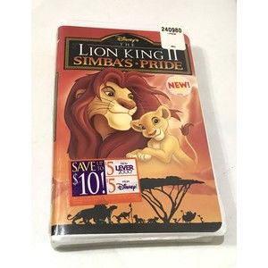 The Lion King 2 Simba's Pride VHS Video Tape Disney 8804 Sealed Ships Same Day